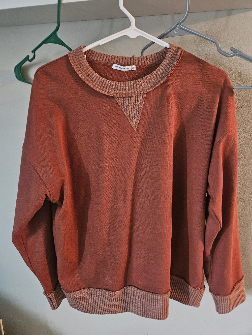 Rust-Orange Crewneck Sweatshirt